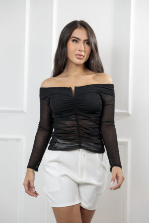 Blusa Malla - Negro